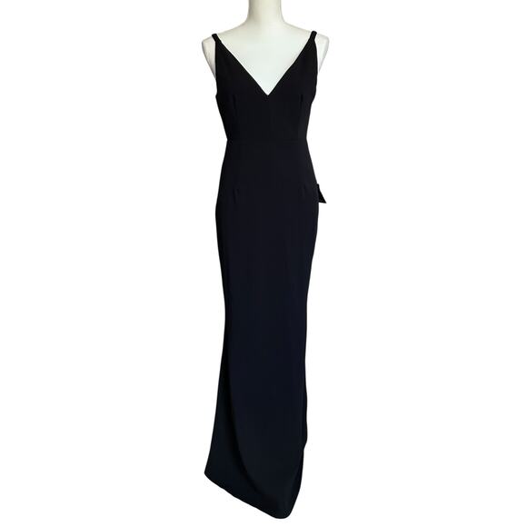 LULUS Melora Black Sleeveless V-neck Mermaid Maxi Dress-Size M - Picture 2 of 9